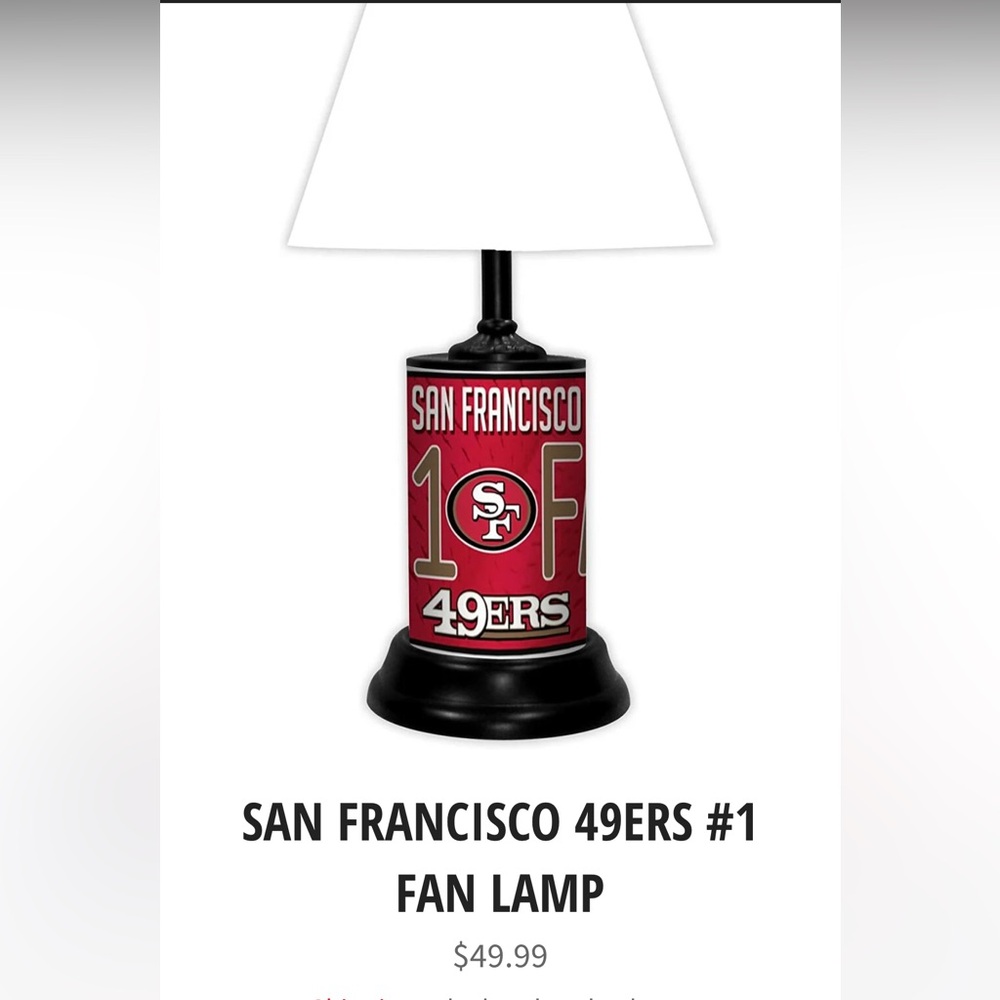San Francisco 49ers #1 FAN lamp.
